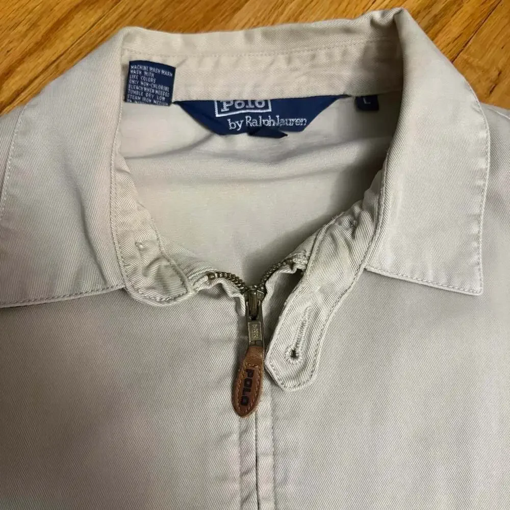 Polo Ralph Lauren Vintage Harrington Zip Jacket Khaki Size L